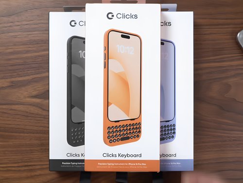 正品原装clicks适用于iPhone16pro保护壳手机壳键盘壳兼容MagSafe技术黑莓手感实体键盘官方6.1寸苹果