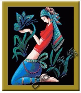 十字绣 RW044 雅妹子 少数民族人物系列 包画格