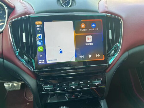 玛莎拉蒂总裁吉博力升级新款中控专用原装carplay安卓大屏导航仪