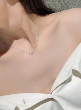 马蹄扣项链女镀18K金镶钻锆石精致轻奢高端小众级感百搭锁骨颈链