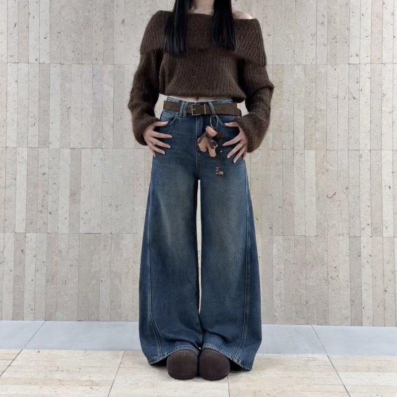 ZM.egg加绒牛仔裤女2025新款冬季