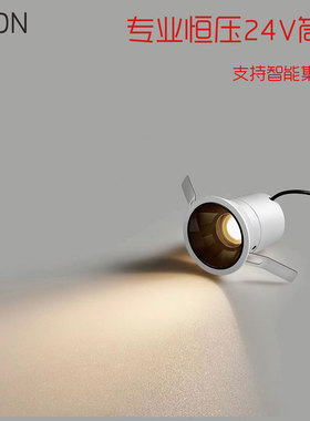 恒压24V低压嵌入式洗墙射灯无主灯网红小山丘深防眩可调天花灯