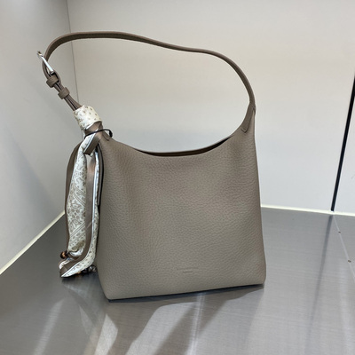 荔枝纹休闲单肩包时尚百搭水桶包