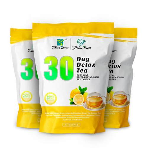 外贸现货30 day detox tea slim lemon flavor slimming teabags
