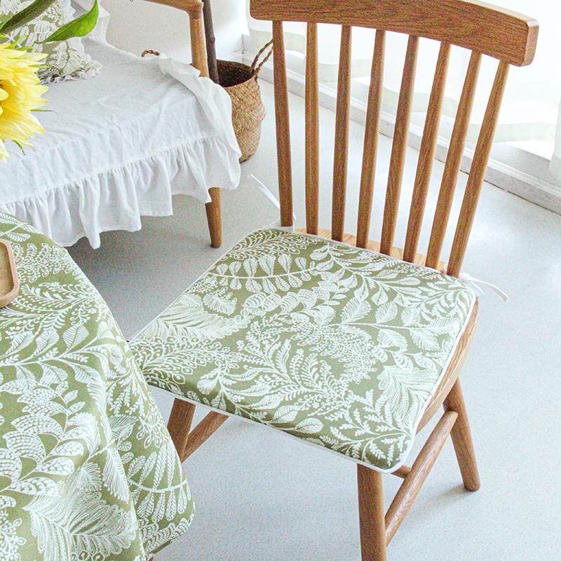 美式可拆洗餐椅垫夏季透气坐垫