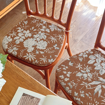 美式复古提花马蹄形餐椅坐垫