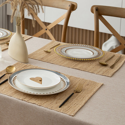 ins风餐垫日式苎麻隔热垫
