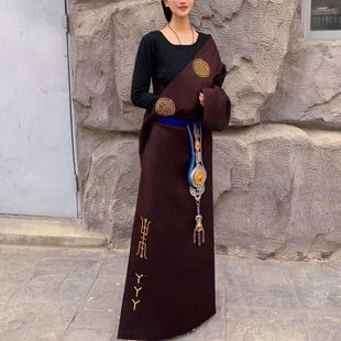 藏装新款藏袍女款藏服单件长袍藏式女装藏装藏族春夏秋季服装
