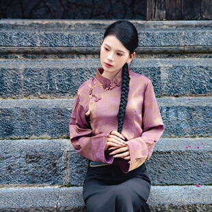 藏族服装女士新款藏袍搭配民族衬衫百搭西藏藏服藏装衬衣藏式上衣