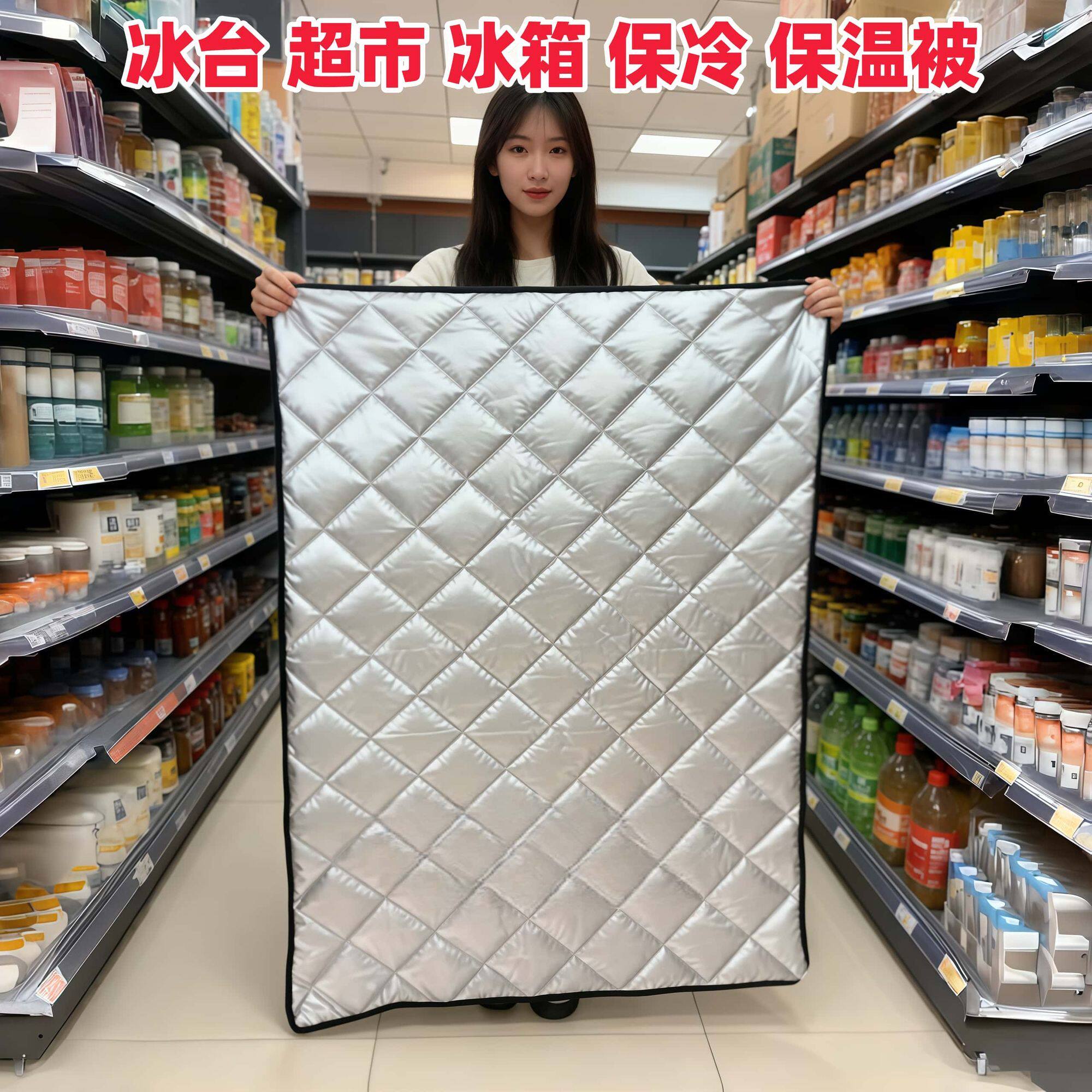 冰柜盖布冷藏柜电冰箱上的保温棉被子防水防晒遮阳