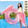 Trái tim của vòng bơi người lớn với lưới bơi tuần tự màu đỏ vòng nhựa mùa hè chất lượng cao thổi nước chống đập bằng tay vịn - Cao su nổi phao bơi khổng lồ