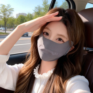 防晒口罩女透气薄款高颜值防紫外线护眼角全脸夏天冰丝遮阳面罩