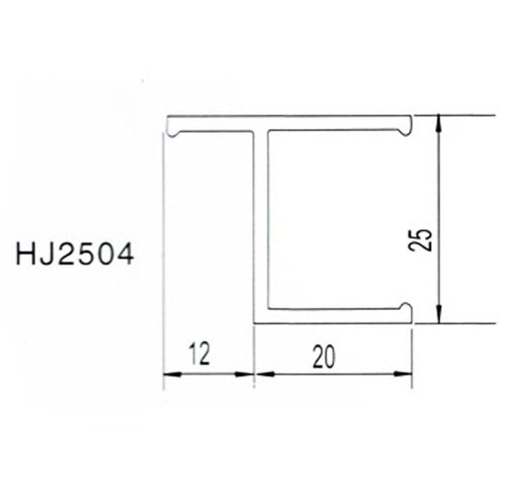 25*25老式窗料 中字铝 中字吊梁 窗中铝  博士净化
