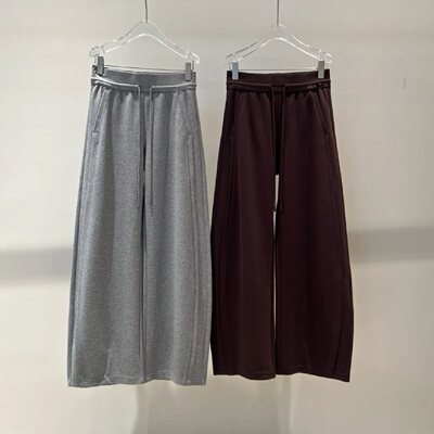 MM商场同款2026春新款松紧腰修身阔腿弯刀裤女长裤311112/311119