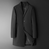 2025新款男士羽绒服西装领中长款商务90白鸭绒8662p325长期有货，男装羽绒服，钱塘721