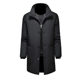 2025新款男士羽绒服中长款商务立领90白鸭绒6628p335长期有货，男装羽绒服，钱塘721