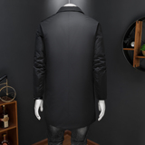 2025新款男士羽绒服西装领中长款商务90白鸭绒8662p325长期有货，男装羽绒服，钱塘721