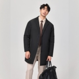 2025新款男士羽绒服西装领中长款商务90白鸭绒8662p325长期有货，男装羽绒服，钱塘721