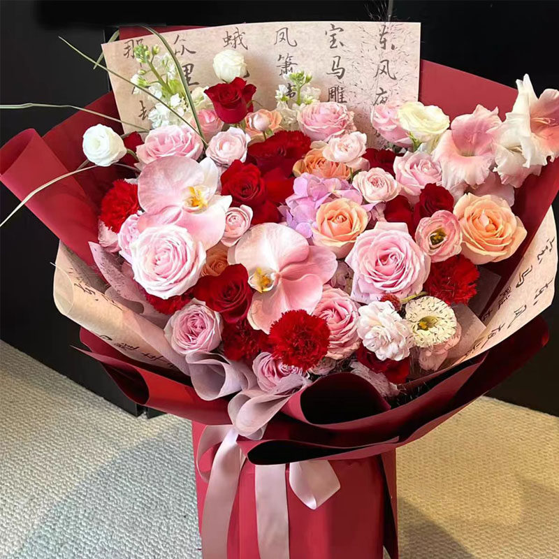 同城鲜花速递新中式订结婚混搭鲜花花束送老婆送长辈花店送花上门