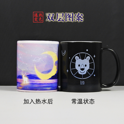 十二星座变色杯双层图案