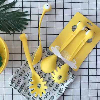 怪兽勺套装漏勺家用捞面汤勺长柄