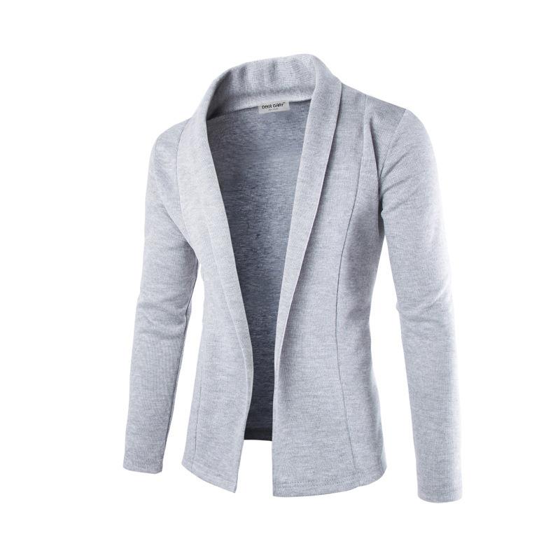 Knitted Mens Cardigan Slim Jacket Cardigan Sweater Simple
