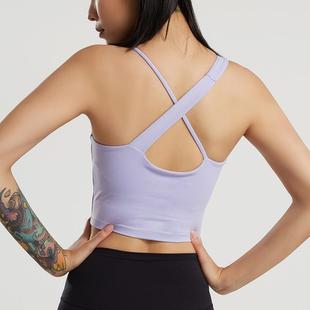 Underwear Bra Neck Halter Short Top Yoga Outerwear Knotted