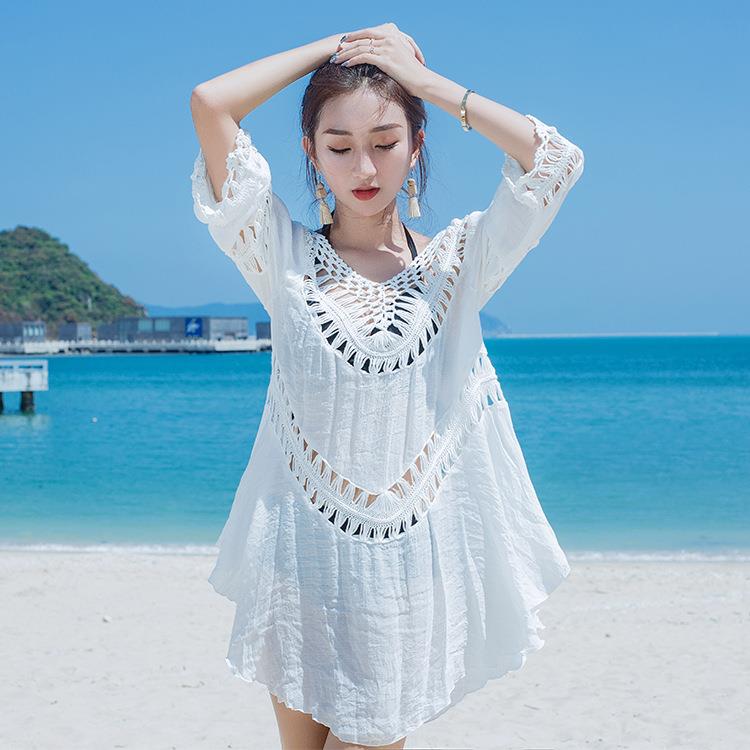 Tiantianxia seaside vacation bikini shirt hollow swimsuit