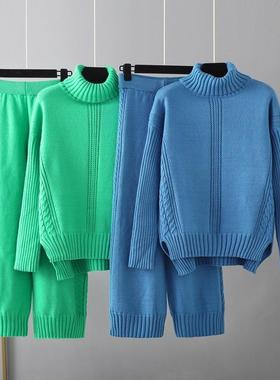 outifits womens sets piece two pullovers sweaters sets leg