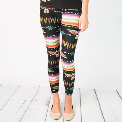 Leggings Christmas bird print pencil pants slimming autumn