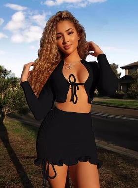 dulzura ruched clothes piece lace up sleeveless backless