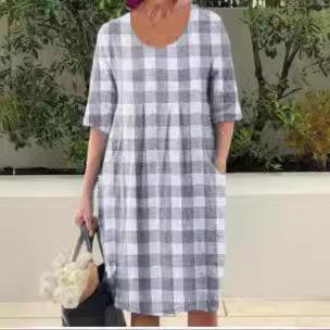 red rose blue royal dress swing large color solid pocket