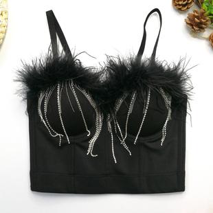 wear top outer wool ostrich waist Herringbone tube