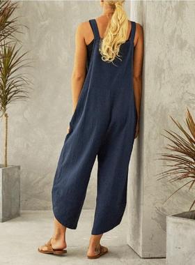 uniquely casual styled pockets fashion with jumpsuit solid