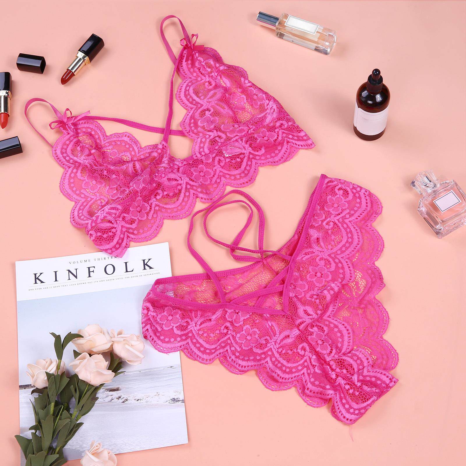 Sexy lace pajamas open transparent women sexy crotch for