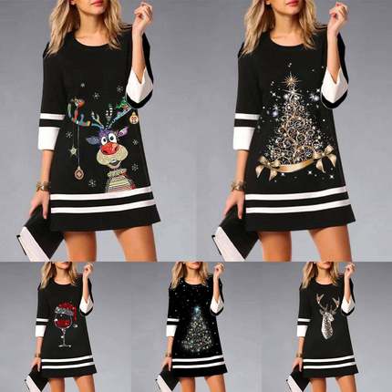 dresses comfortable winter fall dress pullover neck round