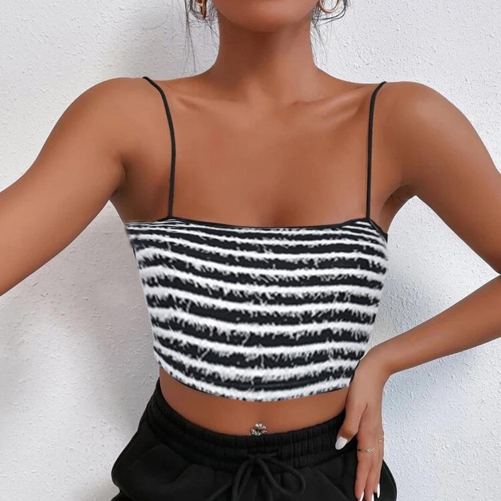 Womens hollow top navel-baring skirt color suspender short