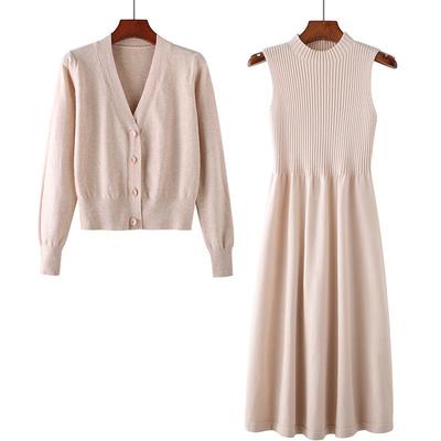 skirt sweater women dress woolen knitted for two-piece