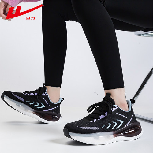 回力冬季厚底跑步鞋女加绒运动鞋