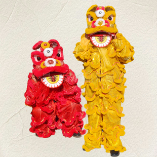 成人儿童单人醒狮南狮舞狮小狮子头服装道具节日庆典表演出全整套