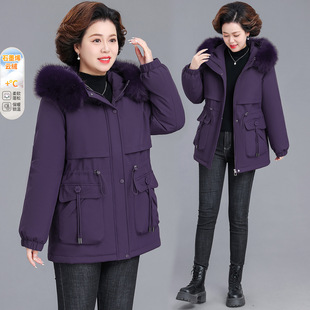 石墨烯云绒派克棉服活里活套中老年妈妈装中长款冬装棉衣保暖棉袄