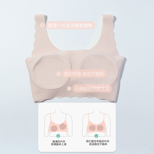 女童裹胸固定背心抹胸式 初高中学生透气薄款 美背少女文胸罩固定杯