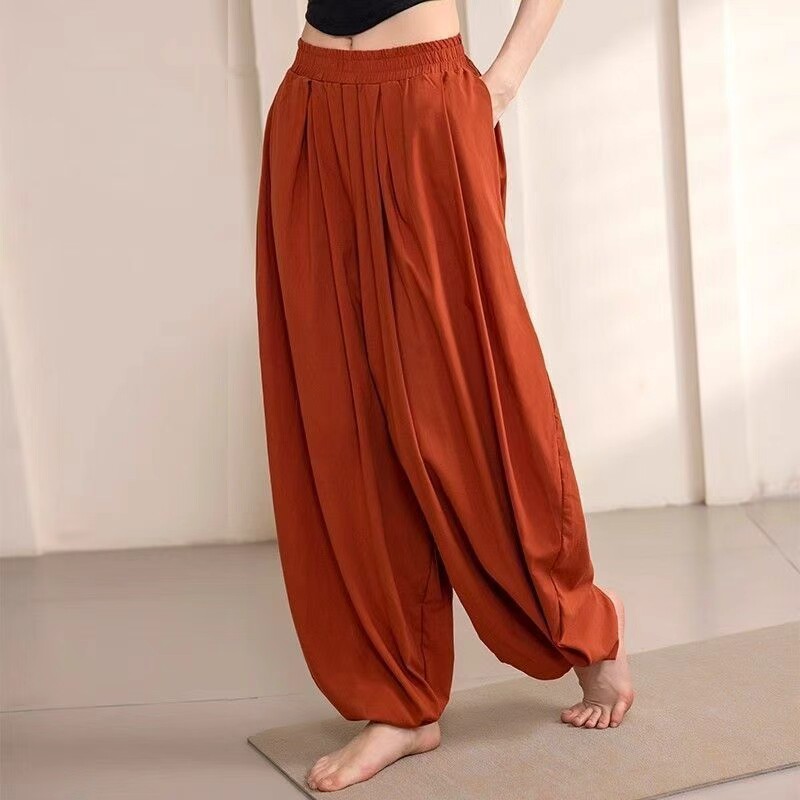 夏季新款瑜伽灯笼裤女可外穿舞蹈现代舞服装