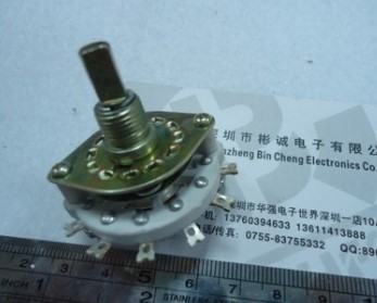 KCZ 2X5 單層1路11檔波段開關 旋轉 扭動 仿陶瓷大功率 音頻轉換