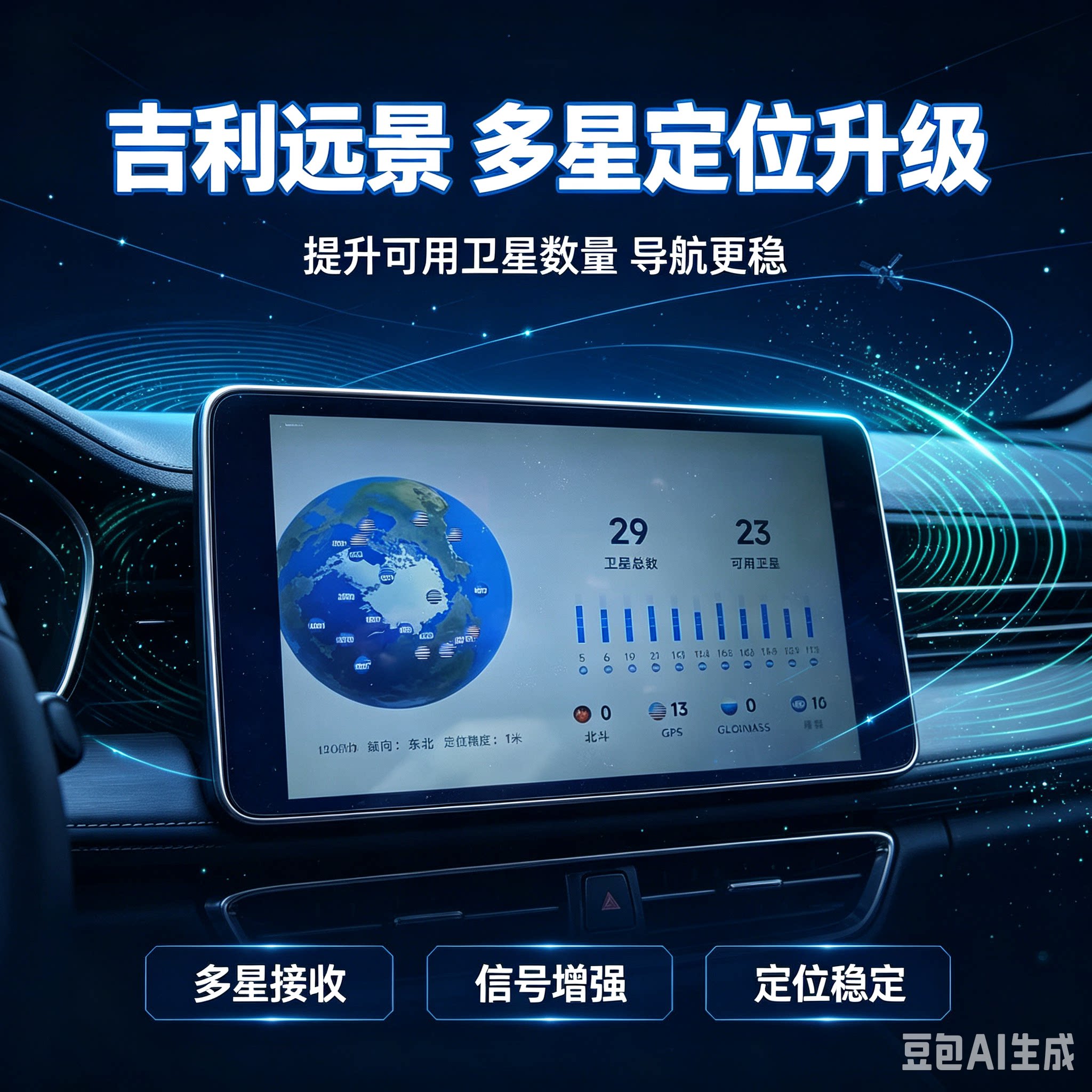 吉利18-20远景自动手动导航GPS定位升级导航不稳带三方软件安装										