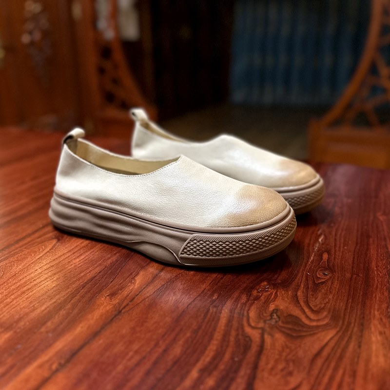 烁掌柜自制款松糕厚底真皮女鞋