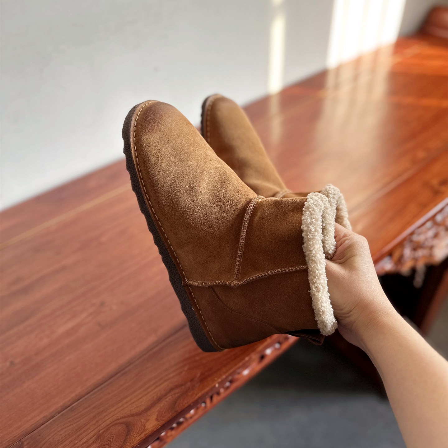 平底圆头加厚保暖棉靴雪地靴