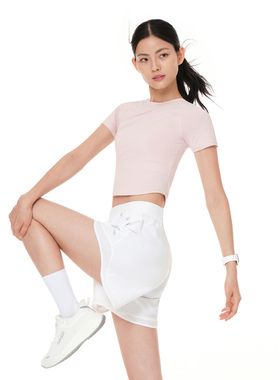 韩国andar速干修身短袖 排汗透气打底T恤 瑜伽运动上衣弹力显瘦