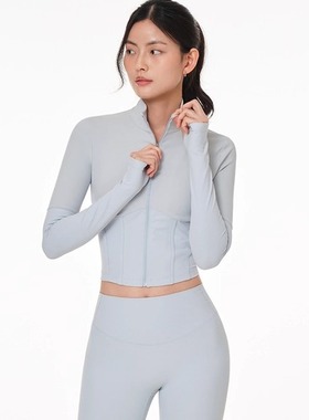 25新款 andar修身瑜伽短外套 慢跑健身上衣 超弹显瘦！