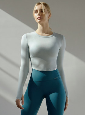 andar 韩国新款 莫代尔长袖 修身瑜伽运动上衣 t恤 舒适弹力显瘦